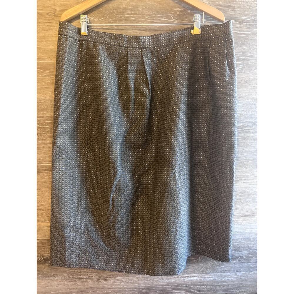Lord and Taylor women skirt vintage plus size 20W brown midi
